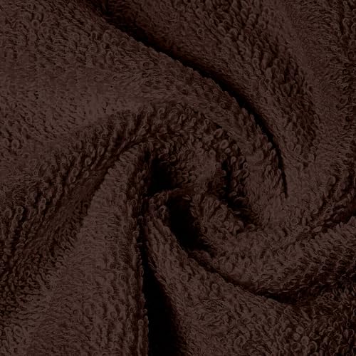 Image of Divine Casa Cotton Brown Bath Towel 550 GSM, Hotel Quality Soft & Absorbent Towel, 75x150 cm