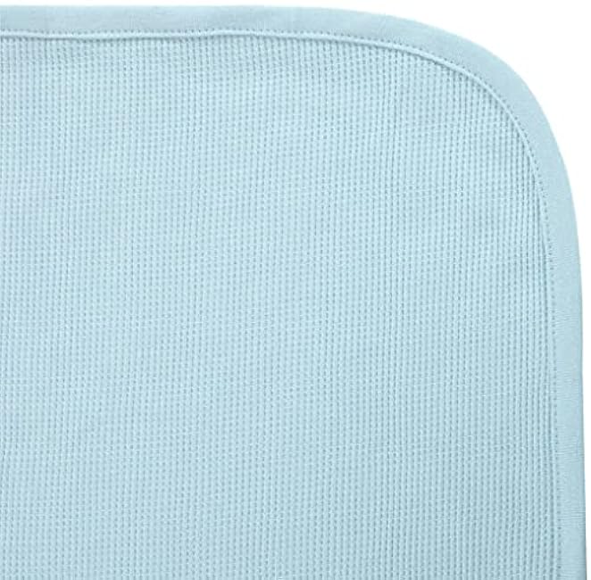 TL Care 100% Cotton Thermal Waffle Swaddle Blanket, Soft, Breathable & Stretchy, Blue, 30 x 40 for Boys and Girls, Perfect for Swaddling, Travel and Gifting