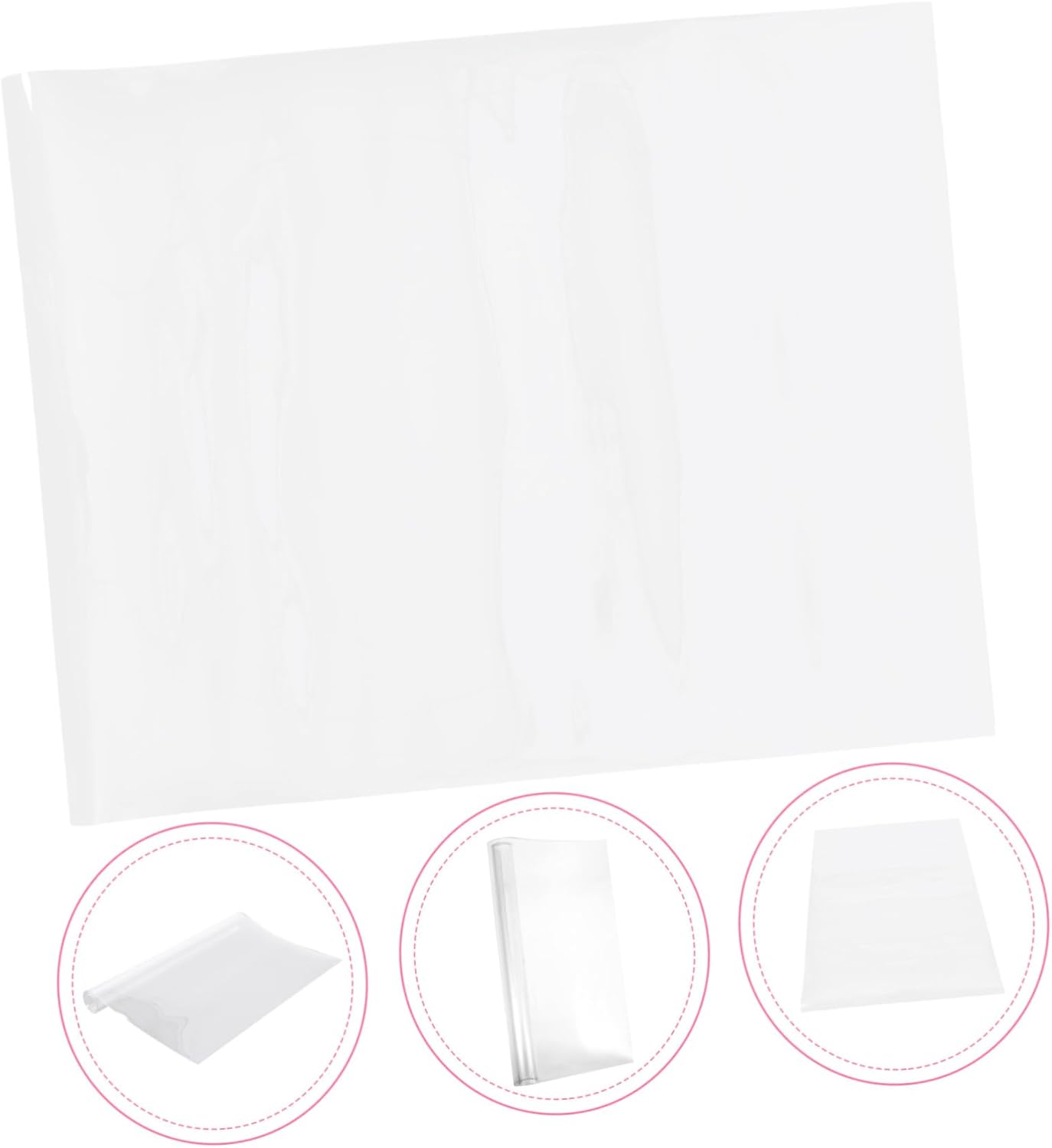 Holibanna Skid-Resistant PVC Floor Protector Mat for Deep Pile Carpet Rug Covering Easy to Cut and Stable Under Office Chair Casters