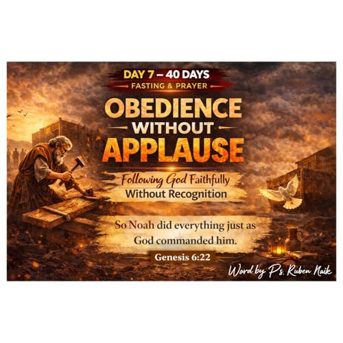 Day 7 | Obedience with out applause | 40 Days fasting prayer | Ps. Ruben Naik | Jerusalem Covenant church | 24 Feb 2026