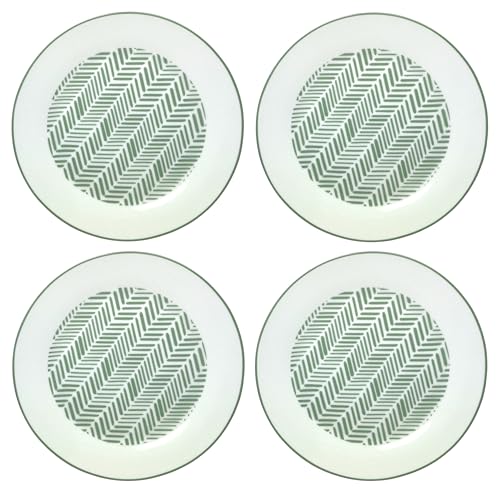 16-teiliges Tafelservice Vintage Design Geschirrset Kombiservice für 4 Personen Spülmaschinengeeignet Mikrowellengeeignet