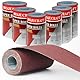 Mojucraft 2.5 Meter Schleifpapier Rolle, Schmirgeltuch Rolle Schleifleinen 40/80/120/180/220 Korund Schleifpapier set für Metall und Holz