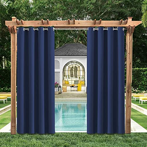 Cortina externa e interna de 1 painel Bloqueio solar de privacidade Cortinas de ilhó para Pergola Al