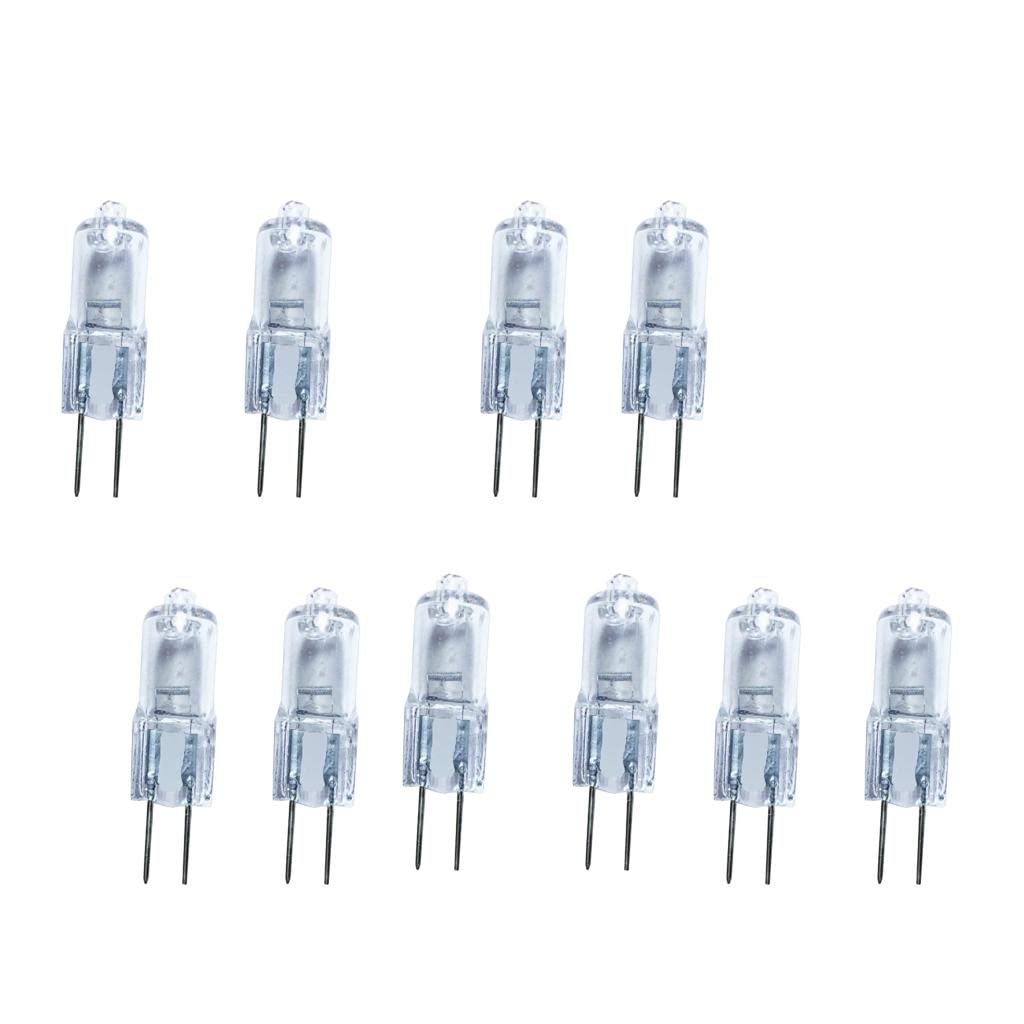VMS INDIA 10Pcs Super Bright G4 6V 10w Tungsten Halogen Base Bulb Lamp Light Warm White