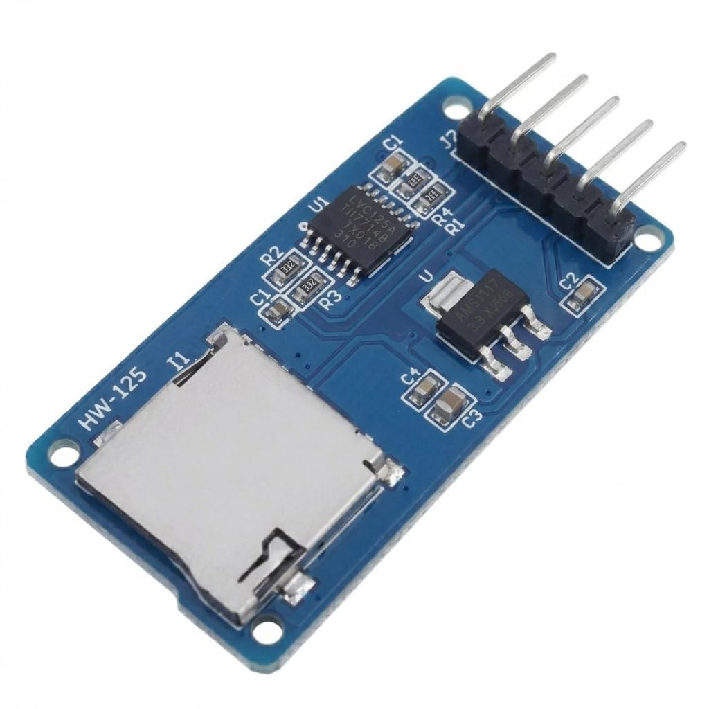 SD Micro Card Module TF Card Memory Shield Storage Module Reader Writer SPI Interface for UNO MEGA Nano Data Logging DIY Electronics (Pack of 1)-image-9
