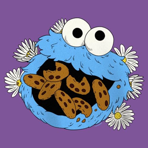 Girl's Sesame Street Cookie Monster and Daisies T-Shirt2