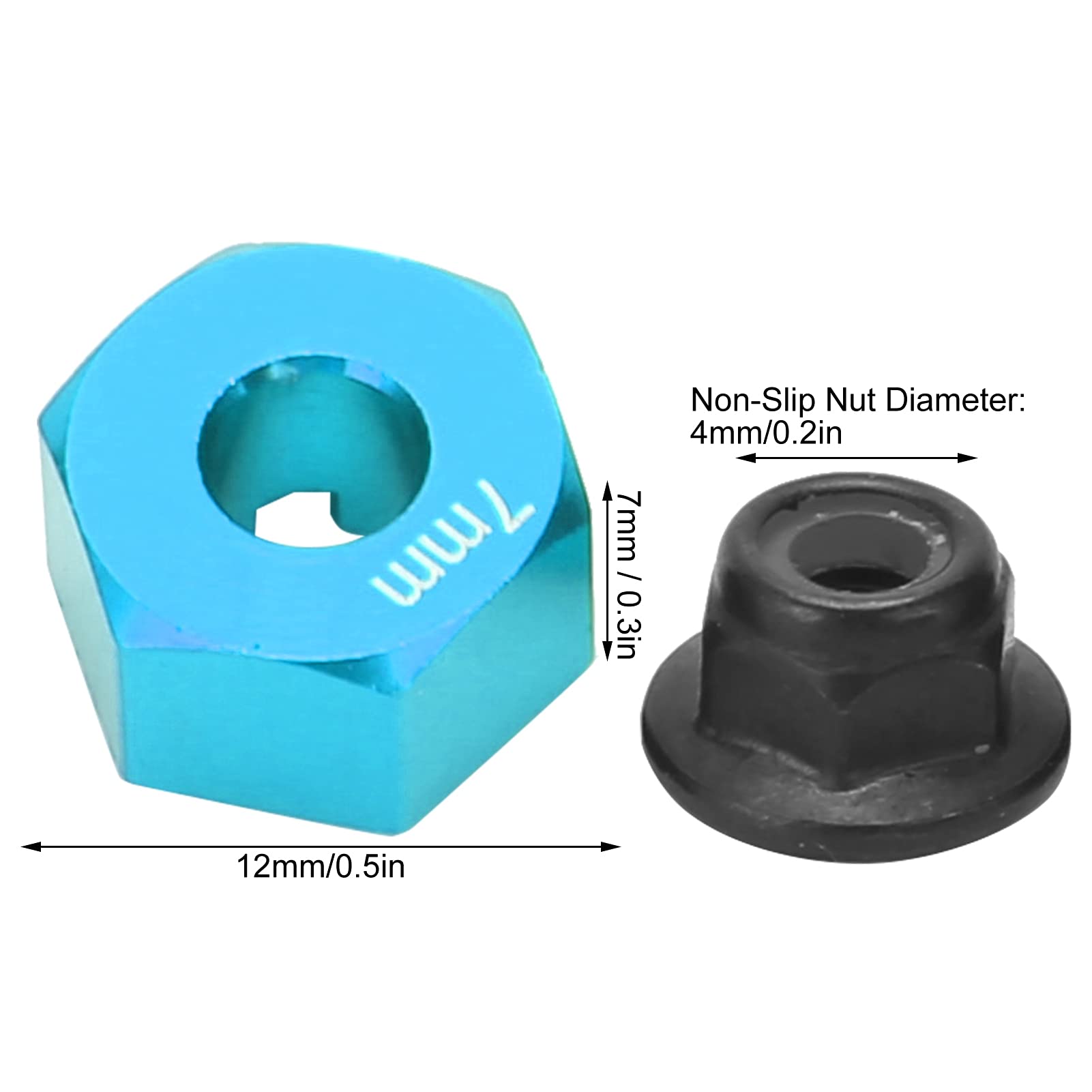 12 Adattatori Esagonali Per Mozzi Ruota Combinati In Lega Di Alluminio Da 12 Mm Per Ricambi Auto Rc 144001 114 Neri~p183589425