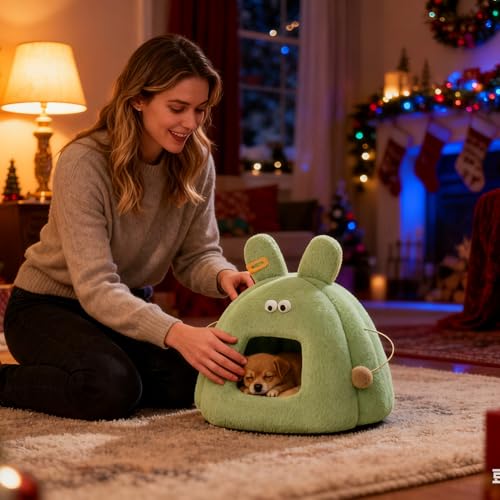 Petite maison pour chat cadeau de Noël mignon forme lapin - 3