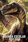  Agenda Escolar 2022-2023 Dinosaurio: Agenda Dinosaurio Diario con vacaciones escolares y horarios y calendario 2022 2023  niña y niño