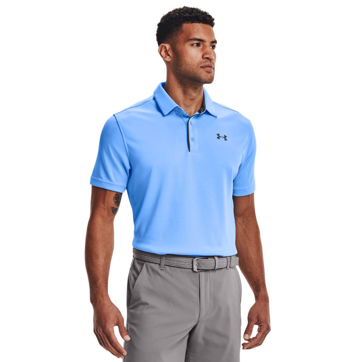 Under Armour Men's Tech Golf Polo T-Shirt, Carolina Blue / / Pitch Gray, 3XL