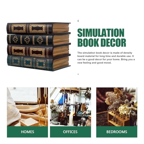 Libro decorativo falso para cafeterías y salones elegantes Uonlytech 4