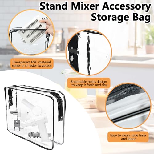 Bolsa transparente para accesorios de batidora con cierre protector 4