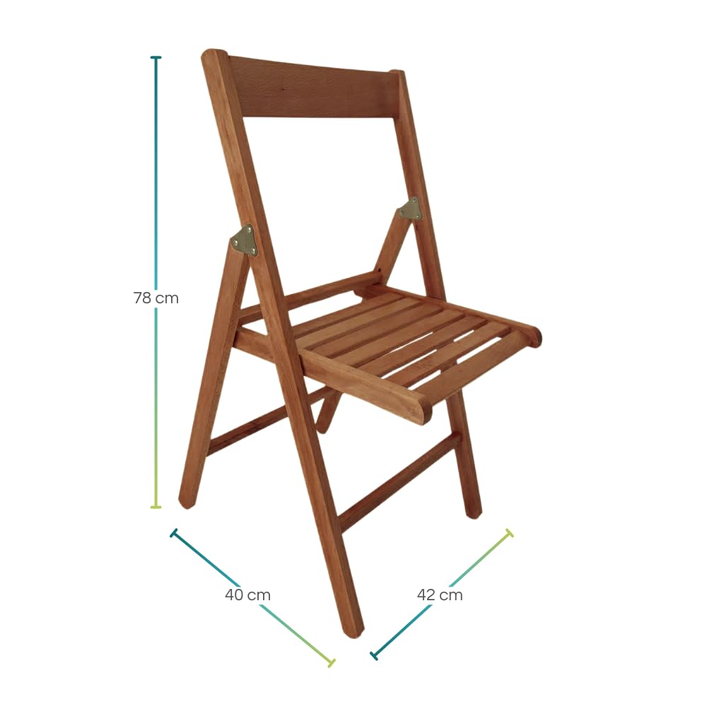 Sedie Pieghevoli in Legno di Faggio Noce 42x40x78 cm PALUPLUS 0702C