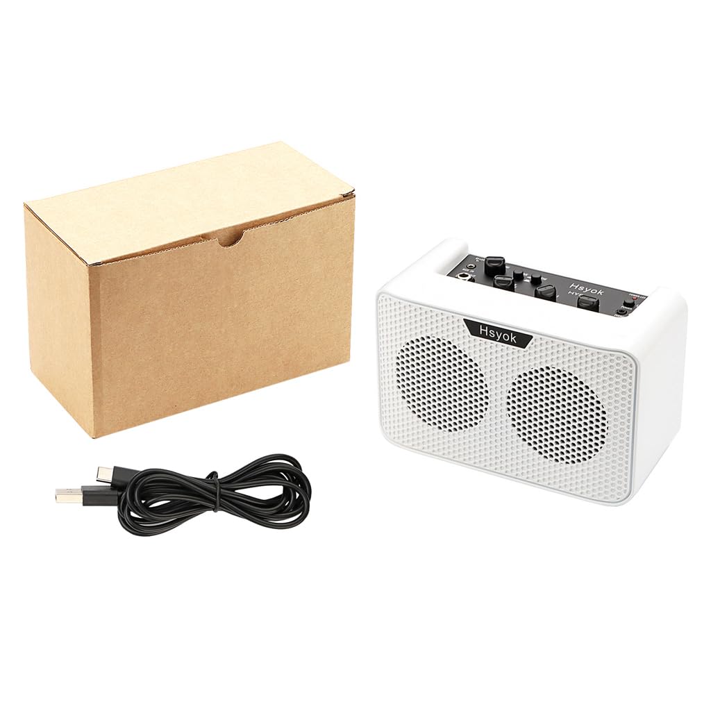 Amplificatore per chitarra elettrica altoparlante amplificatore per chitarra elettrica da 10 watt, altoparlante bianco