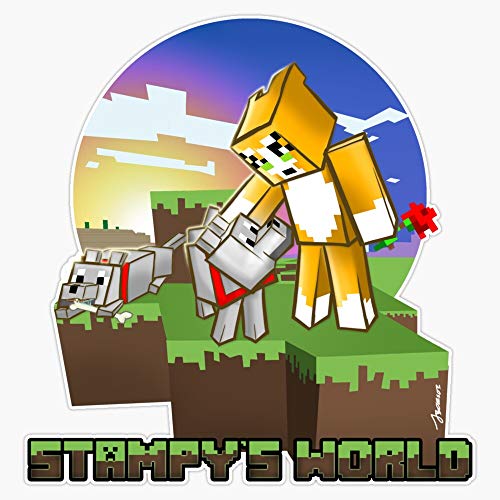 MAGNET Mr Stampy Cat And Dogs At Sunset Vinyl Waterproof Magnetic Sticker Vinyl Waterproof Magnet Decal Car 5"