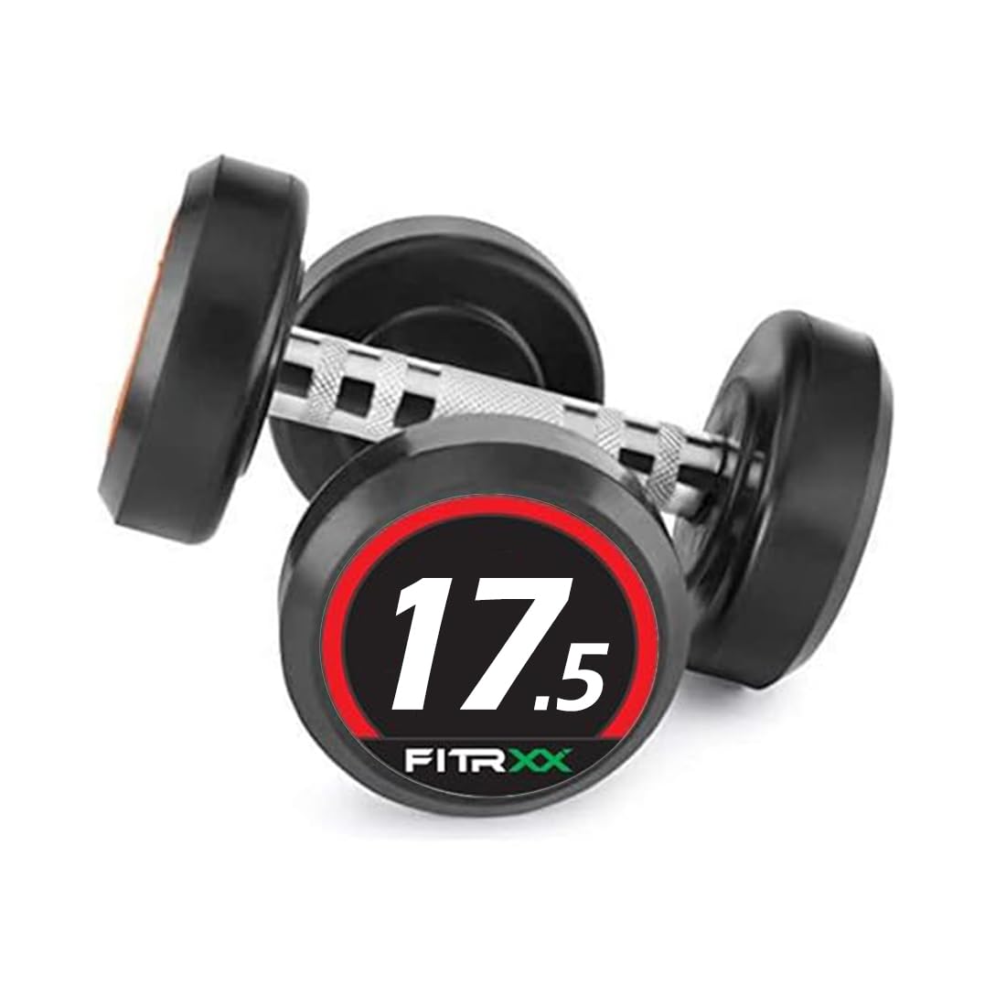 Bouncer Dumbbells for Gym & Home Use - Stainless Steel Dumbbells for Men & Women - Cast Iron & Rubber Coating | Wide Grip & Premium Looks | Set of 2| BLACK Bouncer 17.5 KG Dumbell Sets-image-18