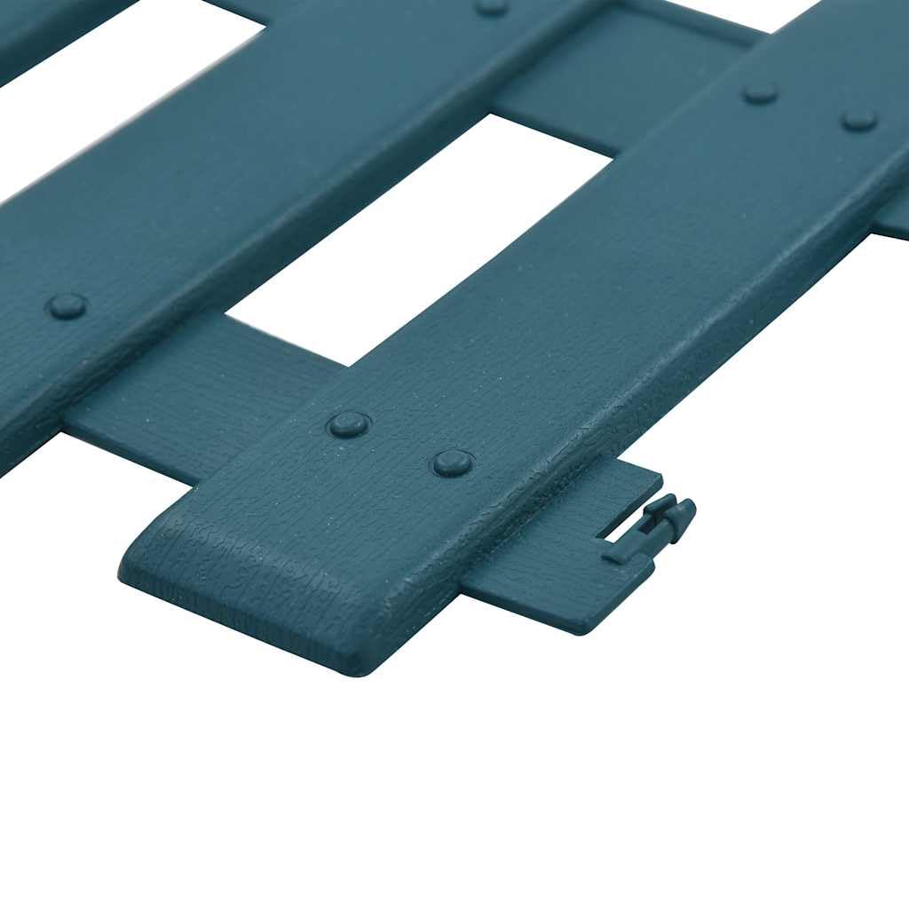 vidaXL 25x Bordature per Prato Design Tradizionale ad Incastro Robuste Eleganti Bordo Giardino Recinzione Confine Erba Aiuole Verde 10 m in PP
