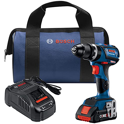 Bosch GSB18V-535CB15-RT 18V Lithium-Ion Brushless 1/2 in. Cordless Hammer Drill Driver Kit (4 Ah) (Renewed)