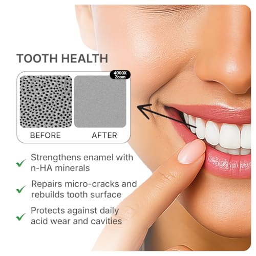 Image of Toothpaste Combo Pack |Fluoride Free Hydroxyapatite, Teeth Whitening, Heals Sensitive Teeth, Fights Cavities, Gum Diseases, Bad Breath, SLS & Chemical Free (Pack of 2, Farm Mint Toothpaste & Pro Teeth Whitening 7 Strips)