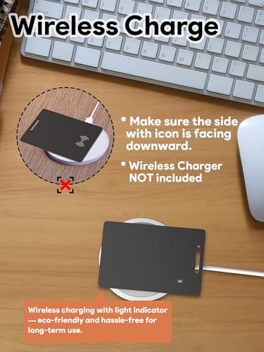 Wallet Tracker Card, Air Tracker Tags for Android - Work with Google‘s Find Hub App, Slim Bluetooth Tracker Smart Card Wallet Finder, IP68 Waterproof, Item Locator for Luggage Tags, Passports, Purse