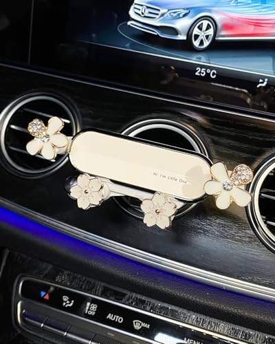 BNTR Soporte para teléfono celular para automóvil, relleno de calcetines de camelia, elegante soporte para ventilación de aire, soporte para