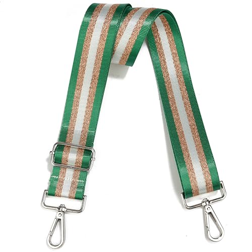 Image of LVYOUME Purse Strap Silver Hardware Wide Bag Straps Replacement Crossbody Adjustable Shoulder Strap for Purses