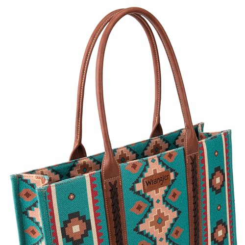 Image of Wrangler Aztec Tote Bag for Women Boho Shoulder Purses and Handbags