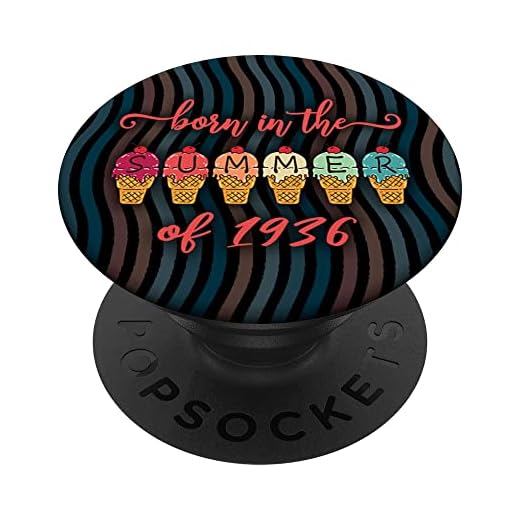 Nacido en el verano de 1936 - Cono de helado retro cumpleaños PopSockets PopGrip Intercambiable