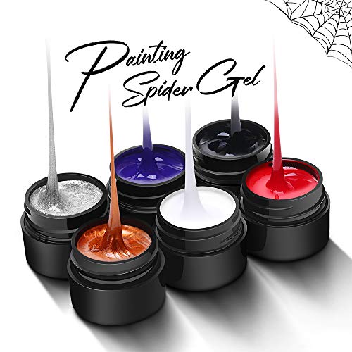 Set de 6 colores gel para uñas con dibujo de hilo miniatura 4