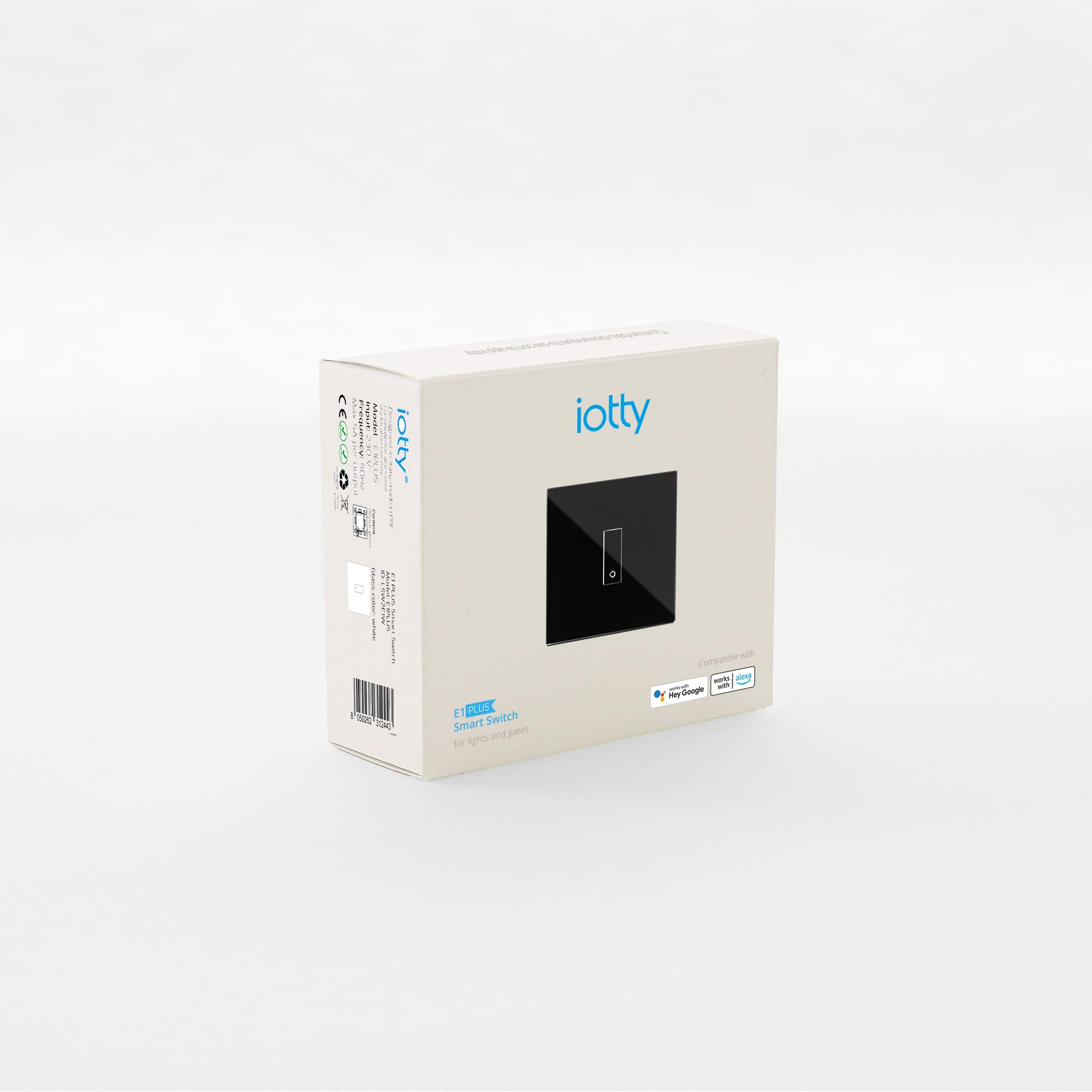 iotty E1 PLUS Interruttore wifi smart per luci e cancelli, versione europea, scatola E502/D60