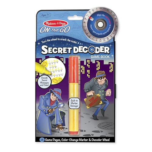 Melissa & Doug On The Go Spy Mystery Secret Decoder Book with Decoder Wheel and Magic-Reveal Pen