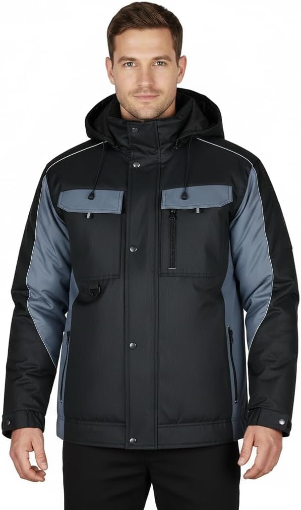 BWOLF Braver Giacca da Lavoro Invernale Uomo Giubbotto Lavoro Uomo Invernale Reflectante Abbigliamento da Lavoro Invernale