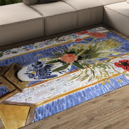 Tapis 60x90 lavables à la machine carpette de nursery bleu