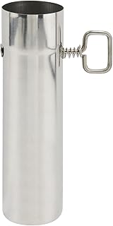 Antrader Stove Pipe with Damper, 2.36 Inch Chimney Damper for Camping Stove,Stainless Steel Tent Stove Pipe Portable Fume Extraction Controler,8.66 Inches Length