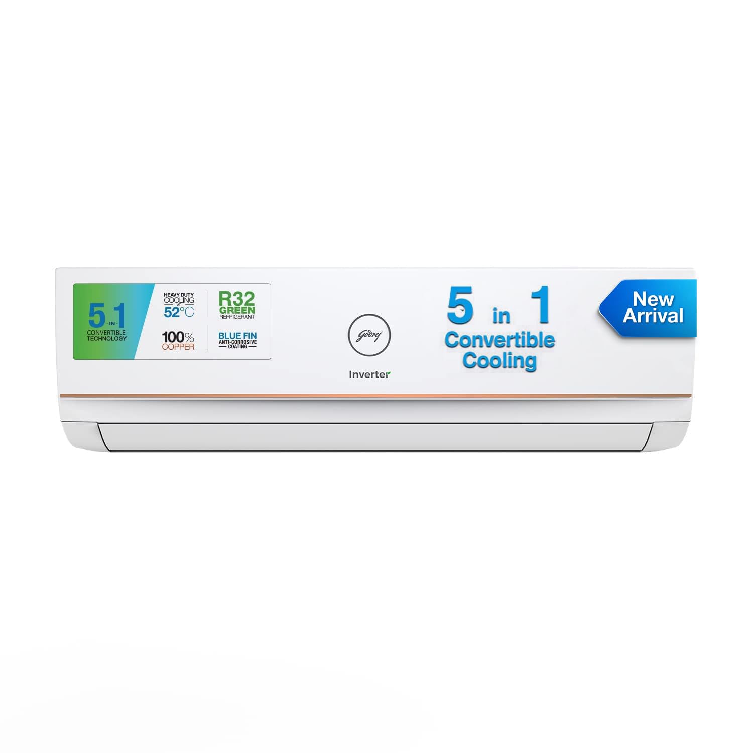 Godrej 1.5 Ton 3 Star, 5 Years Comprehensive warranty, 5-In-1 Convertible, Inverter Split AC (Copper, I-Sense Technology, 2023 Model, AC 1.5T EI 18TINV3R32-GWA/AC 1.5T EI 18TINV3R32-GWB, White) (B0BN37L5KM) Amazon Price History, Amazon Price Tracker