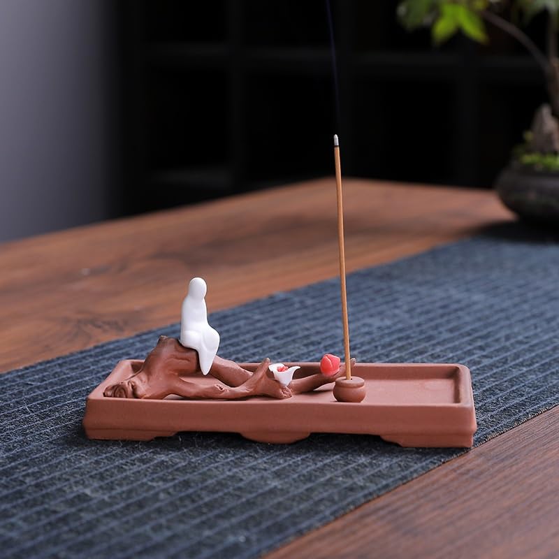 CHICKEN Cascada De Incienso Quemador de Incienso de sándalo púrpura, Soporte de Incienso de Madera de agar, decoración Creativa for el hogar Quemador De Incienso De Reflujo(B)
