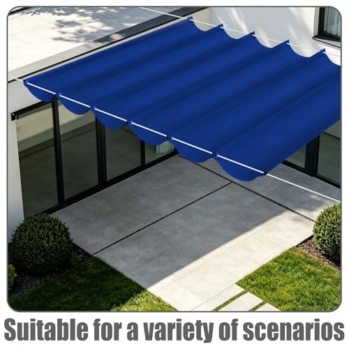 Toile d'ombrage rétractable bleu foncé 800 x 200 cm pour terrasse - 3