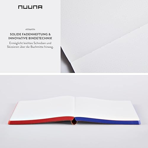 Miniatura 5 de Nuuna Graphic L Yes-No - Cuaderno de piel regenerada, color rojo, azul y blanco