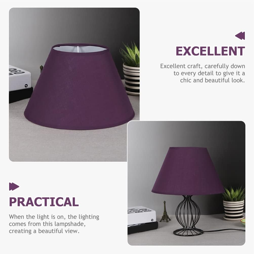 LALAFINA Small Lampshade E27 Base Fabric Lamp Shade Retro Style Wall and Table Light Accessory 9.05X9.05X6.69In for Home and Hotel Decoration