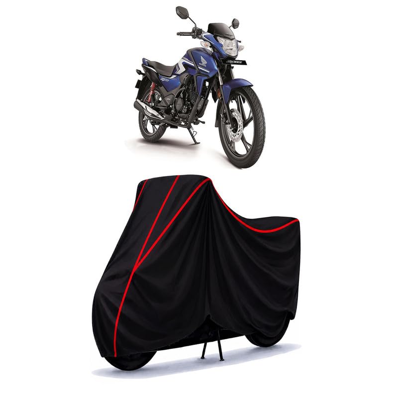 Image of Sp 125 Water Resistant Bike Cover for All Motorcycles & Scooters | Heavy Duty Premium Taffeta Fabric | UV Protection, Dustproof, Scratchproof | All Weather Two Wheeler Body Cover with Elastic Bottom