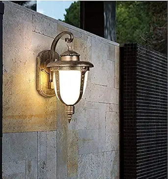 CITRA Outdoor Wall Light Fixture Bronze Exterior Wall Waterproof Lights Wall Mount with Water Glass Shade - Warm White,Corded Electric