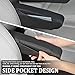 VKQTS 2PCS Arm Rest Cover for Car with Side Pocket,Breathable Comfortable Armrest Cover for Car for Armrest Full Protection,Universal Cars Armrests Covers Cars Interior Accessories