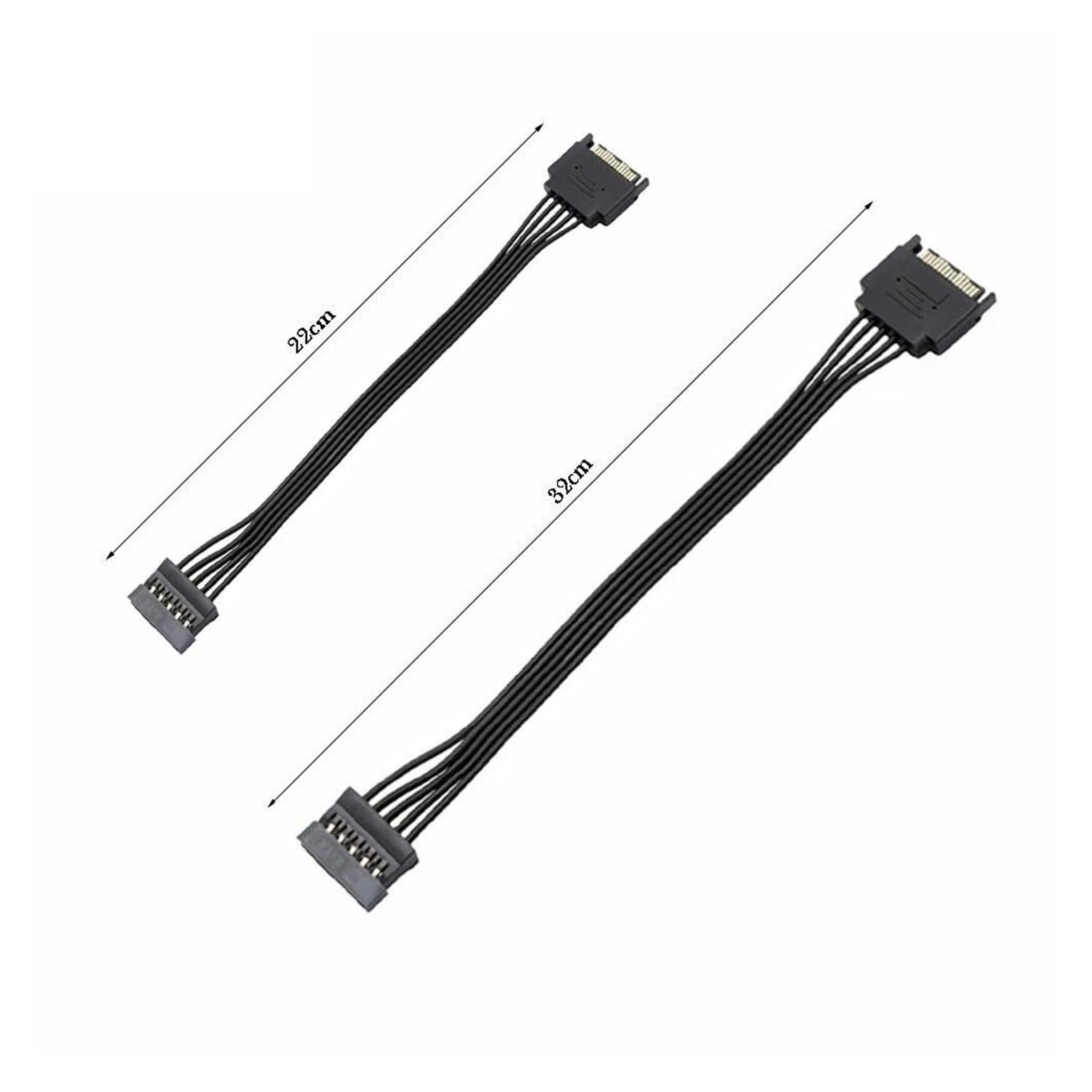 Cavo sdoppiatore a Y SATA 15 pin maschio-femmina da 22/32 cm(32cm-1 to 2)