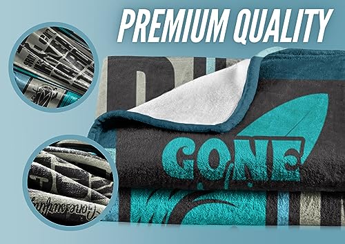 Huglanket Surfing Gifts Blanket, Beach Flannel Throw Blanket for Men/Women, Funny Unique Birthday for Him/Her 50"*65" by Huglanket - Used condition - Image 3