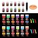 HXDZFX Glow in The Dark Paint UV Paint(Set of 12 Bottles 20g. Each) Safe Non-Toxic for Slime,Nails,Epoxy Resin,Acrylic Paint,Halloween,Fine Art and DIY Crafts