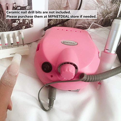 Torno eléctrico profesional para uñas MPNETDEAL 30000RPM rosa miniatura 6