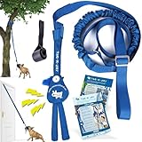 Race&Herd Tug-A-Jay Tree Tugger - Tether Tug Outdoor Dog Toy, Dog Tether Bungee Tug Toy, Tug of War Dog Toys, Dog Backyard Play Equipment Rope, Yard Dogs Playground Equipment, Puppy Outdoor Play