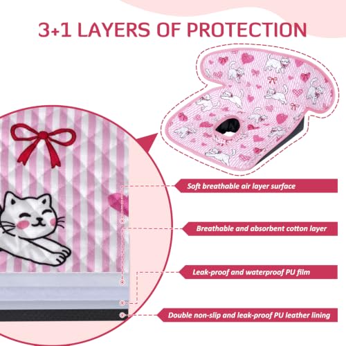 Image of INFANZIA Dry Seat,Car Seat Protector Waterproof Carseat Liner Potty Training Toddlers, Baby and Infants, Piddle Pad for Carseats Strollers (Cat, 2 Packs
