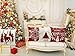 Hlonon Christmas Decorations Pillow Covers 18 x 18 Inches Set of 4 - Xmas Series Cushion Cover Case Pillow Custom Zippered Square Pillowcase