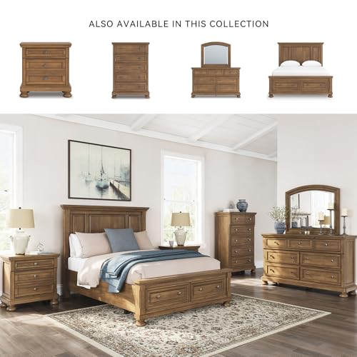 Image of Signature Design by Ashley 2-Drawer Wood Nightstand, Chestnut Brown